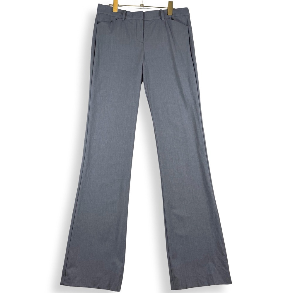 Theory Custom Max 2 Edition 5 Womens 4 Gray Virgin Wool Bootcut Dress Pants